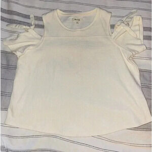 Madewell Cold Shoulder Sweater Like Top. Size Small.